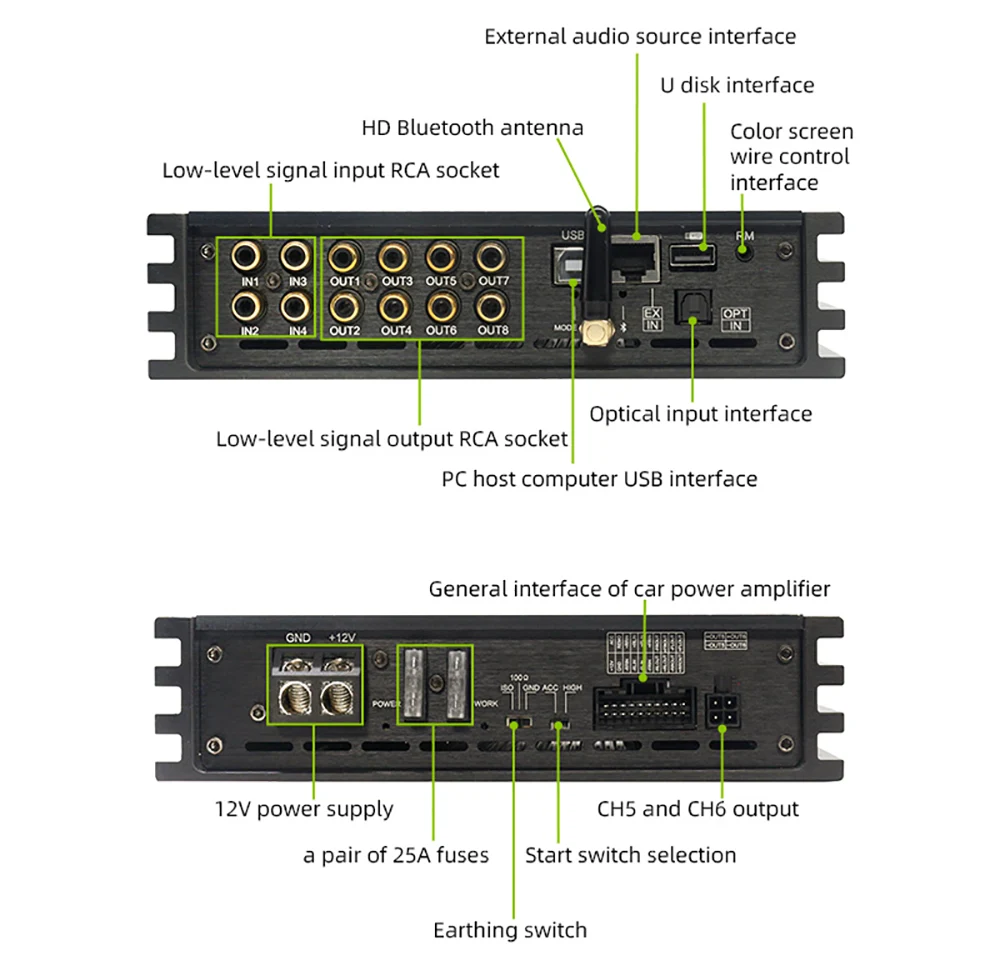 Car DSP 8-channel Digital Signal Processor