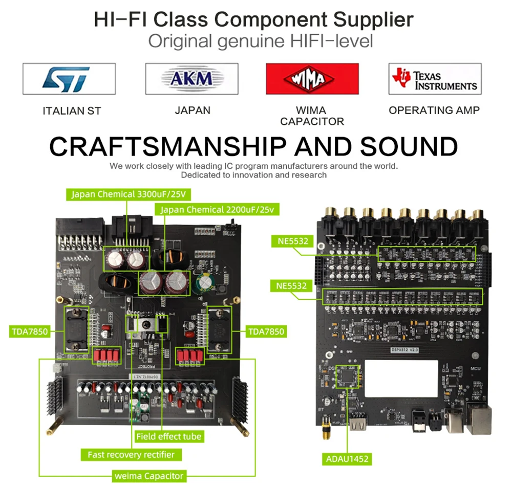 Car Dsp Processor 12 Channel with 8 Channel Power Amplifier